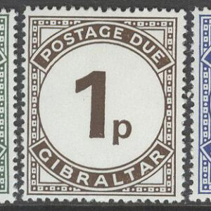 Gibraltar – M P    4-6 Siffror – Portomärken, serie 3 kpl **