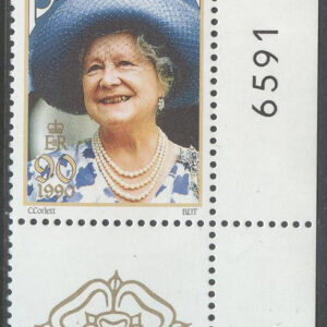 Isle of Man – M  437 Drottningmodern Elisabeth 90 år, 1 + Zf kpl **