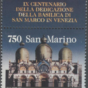 San Marino – M 1586 I + Zf Markuskyrkan i Venedig 900 år, märke + Zf kpl **