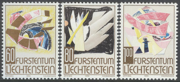 Liechtenstein - M 1096-1098 Jul 1994 - Konst, serie 3 kpl **