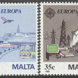 Malta – M  794-795 Europa CEPT 1988 Transport & Kommunikation, serie 2 kpl **