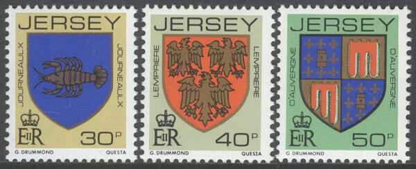 Jersey - M  274-276 C Familjevapen, serie 3 kpl **
