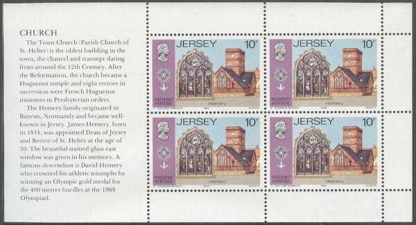 Jersey - M  360-365 x 4 Hugenotternas era, 6 st 4-Block + text kpl **