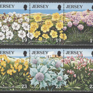 Jersey – M  702-711 Vildblommor – Europeiskt Naturskyddsåret 1995, 2 st 5-strip kpl **