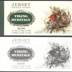 Jersey – M  414-419 Häfte med Vikingar – W Erövraren 24 frimärken **