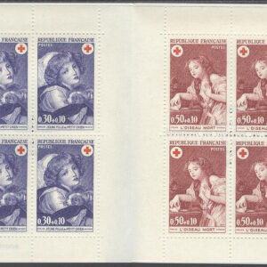 Frankrike – M 1777-1778 Röda Korset 1971 – Konst, 8 märken i Häfte kpl **