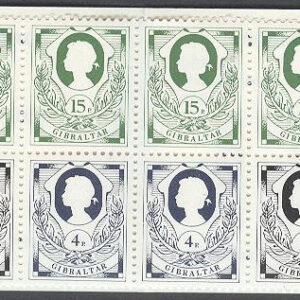 Gibraltar – M  423-425 Drottning Elisabeth II, 10 märken i Häfte kpl **