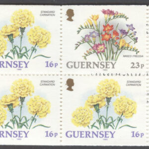 Guernsey – M  561, 563 Blommor 10 märke i Häfte kpl **