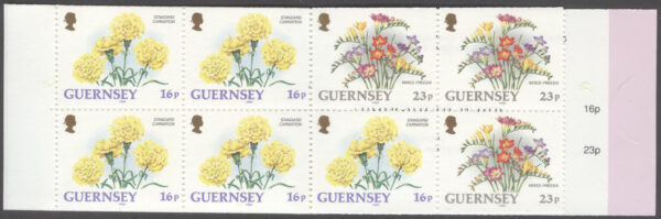Guernsey - M  561, 563 Blommor 10 märke i Häfte kpl **
