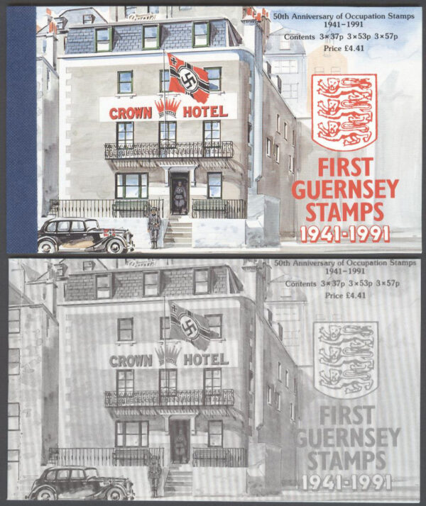 Guernsey - M  513-515 Frimärken under tysk besittning 50 år, 9 märken i Häfte kpl**
