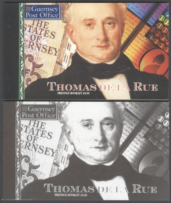 Guernsey - M  617-621 Thomas De La Rue 200 år - Tryckare, 20 märken i Häfte kpl **
