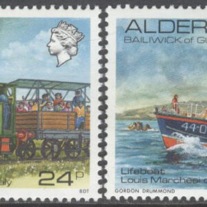 Alderney – M   59-60 Vyer från Alderney – Tåg & Båt, 2 kpl **