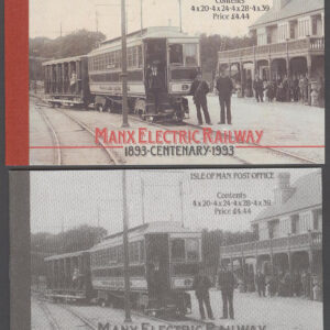 Isle of Man – M  542-545 Tåg – Spårvagnen 100 år på IoM, 16 märke i Häfte kpl **