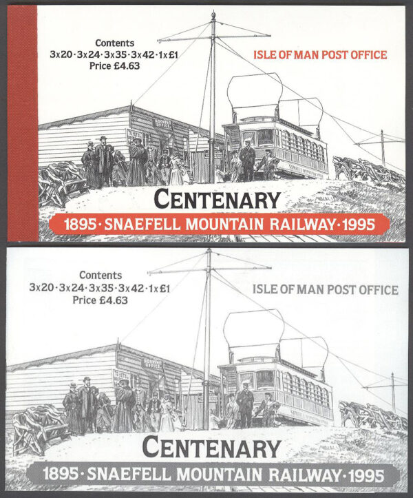 Isle of Man - M  617-620 + BL 22 Järnväg - Snaefell Bergbanan  100 år, Häfte kpl **