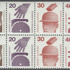 Tyskland – M  695-696, 698-699 C, D Olycksfallsförebyggande, HBL kpl **