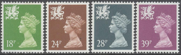 Wales - M   60-63 C Drottning Elisabeth II, serie 4 kpl **