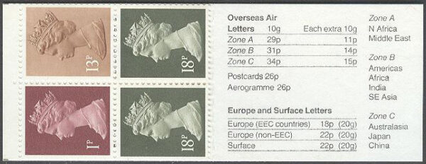 England - M  562 C,102 CI, 1003 C Drottning Elisabeth II, 4 frimärken i Häfte kpl **