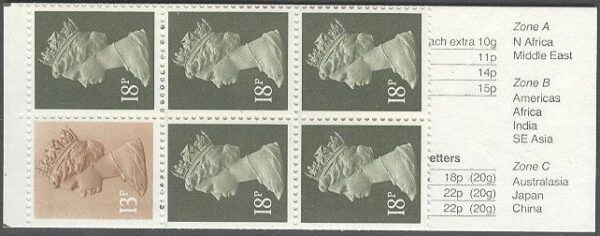 England - M 1002 CI, 1003 C Drottning Elisabeth II, 6 frimärken i Häfte kpl **