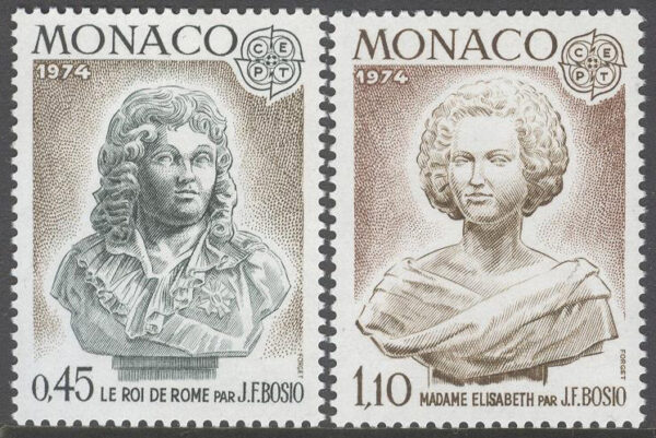 Monaco - M 1114-1115 Europa CEPT 1974 Skulpturer, 2 kpl **