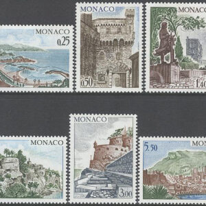 Monaco – M 1148-1153 Vyer och byggnader i furstendömmet, 6 kpl **