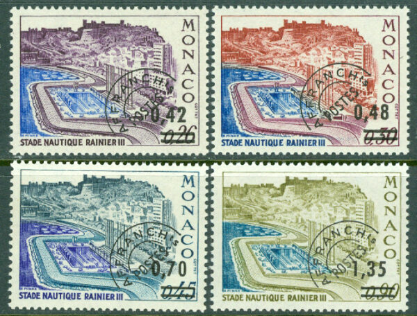 Monaco - M 1163-1166 Sport - Simstadion Rainer III - Förstämplat, 4 kpl **
