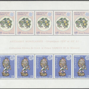 Monaco – M BL  10 Europa CEPT 1976 Konsthantverk, Block **