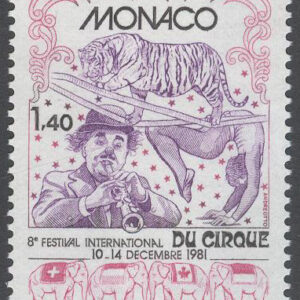 Monaco – M 1499 8:e Int. Cirkusfestivalen i Monte Carlo 1981, 1 kpl **