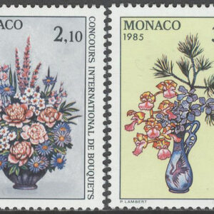 Monaco – M 1664-1665 Internationell tävling i blombinderi, 2 kpl **