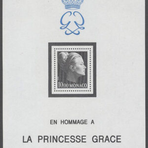 Monaco – M BL  22 Fürstinnan Gracia Patricia död 1982, Block **