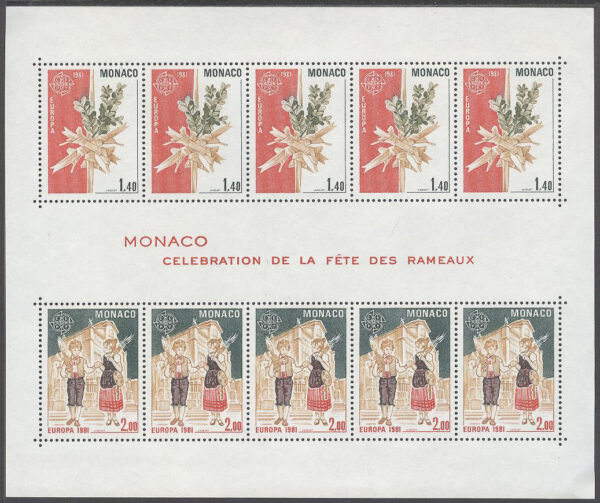 Monaco - M BL  17 Europa CEPT 1981 Folklore, Block **
