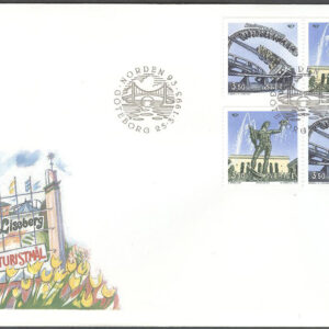 Sverige – FDC 1993-03-25 – Norden X. Turistmål, serie 4 kpl Vinjett 1