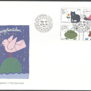 Sverige – FDC 1994-08-05 – Hälsningsfrimärken III, serie 4 kpl Vinjett 1