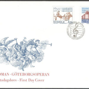 Sverige – FDC 1994-08-26 – J H Roman, Göteborgsoperan, serie 2 kpl Vinjett 1