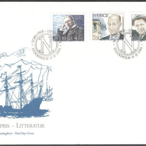 Sverige – FDC 1994-11-11 – Nobelpristagare – Litteratur, serie 3 kpl Vinjett 1
