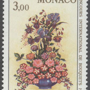 Monaco – M 1893 Internat tävling i Blombinderi – Blommor, märke kpl **