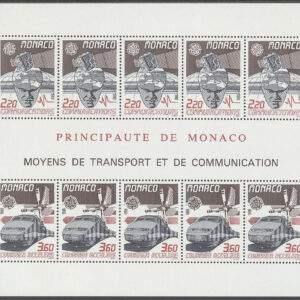 Monaco – M BL  39 Europa CEPT 1988 Transport & Kommunikation, Block **