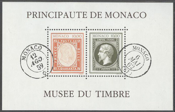 Monaco - M BL  56 Planering av Frimärksmuseet i Monaco, Block **