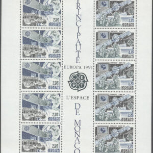 Monaco – M BL  50 Europa CEPT 1991 Europa i Rymden, Block **