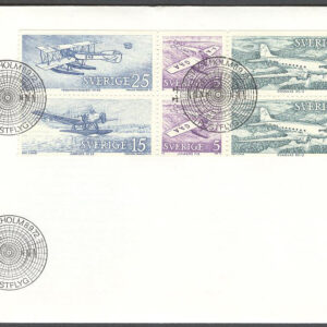 Sverige – FDC 1972-09-08 – Postflyg, Block kpl