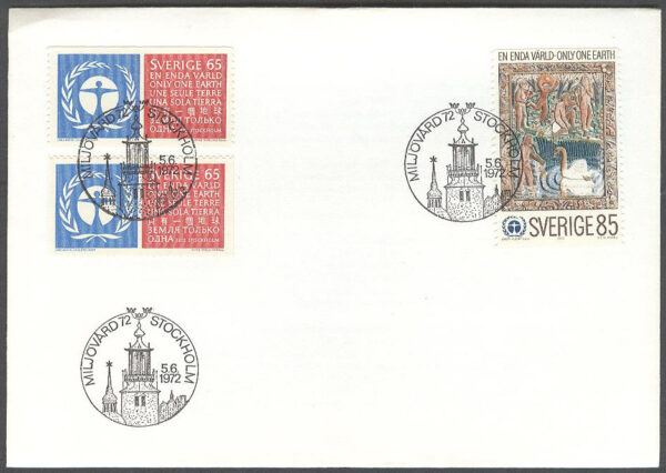 Sverige - FDC 1972-06-05 - Miljövård, 3 kpl