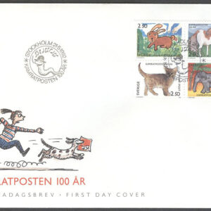 Sverige – FDC 1992-05-21 – Rabattmärken XIV – Kamratposten, serie 4 kpl Vinjett 1