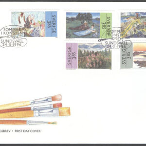 Sverige – FDC 1996-05-24 – Sommar i konsten, serie 4 kpl Vinjett 1