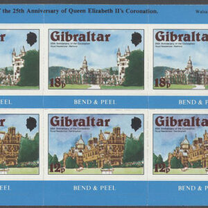 Gibraltar – M  375-376 B Kröning av Elisabeth II 25 år – Slott, HBL **