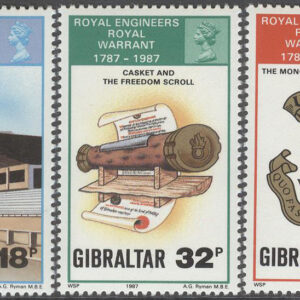 Gibraltar – M  538-541 Kungliga Pionier Regementet 200 år, serie 3 kpl **