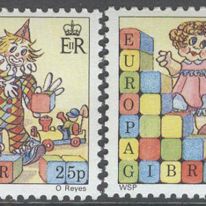 Gibraltar – M  563-564 Europa CEPT 1989 Barnlekar, serie 2 kpl **