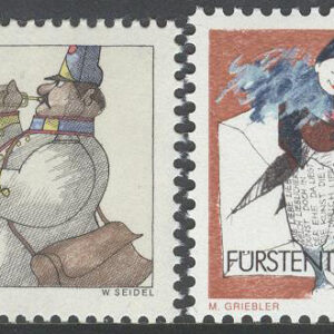 Liechtenstein – M 1041-1044 Hälsningsfrimärken, serie 4 kpl **