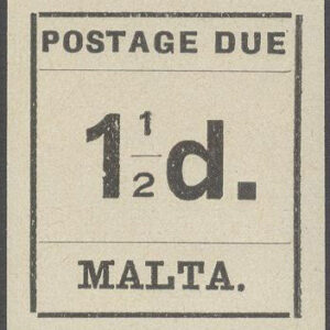 Malta – M P    3 Portomärken – Siffror, märke **