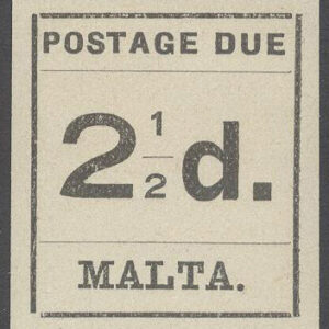 Malta – M P    5 Portomärken – Siffror, märke **