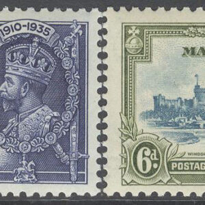 Malta – M  169-172 Tronbestigning av Kung Georg V 25 år – Slott, serie 4 kpl **
