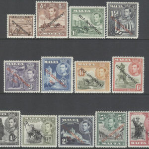 Malta – M  199-202, 204-210, 212-213 Landsmotiv – Georg VI – Påtryck, 13 olika **
